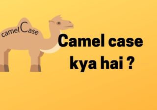 camel case camelCase kya hai
